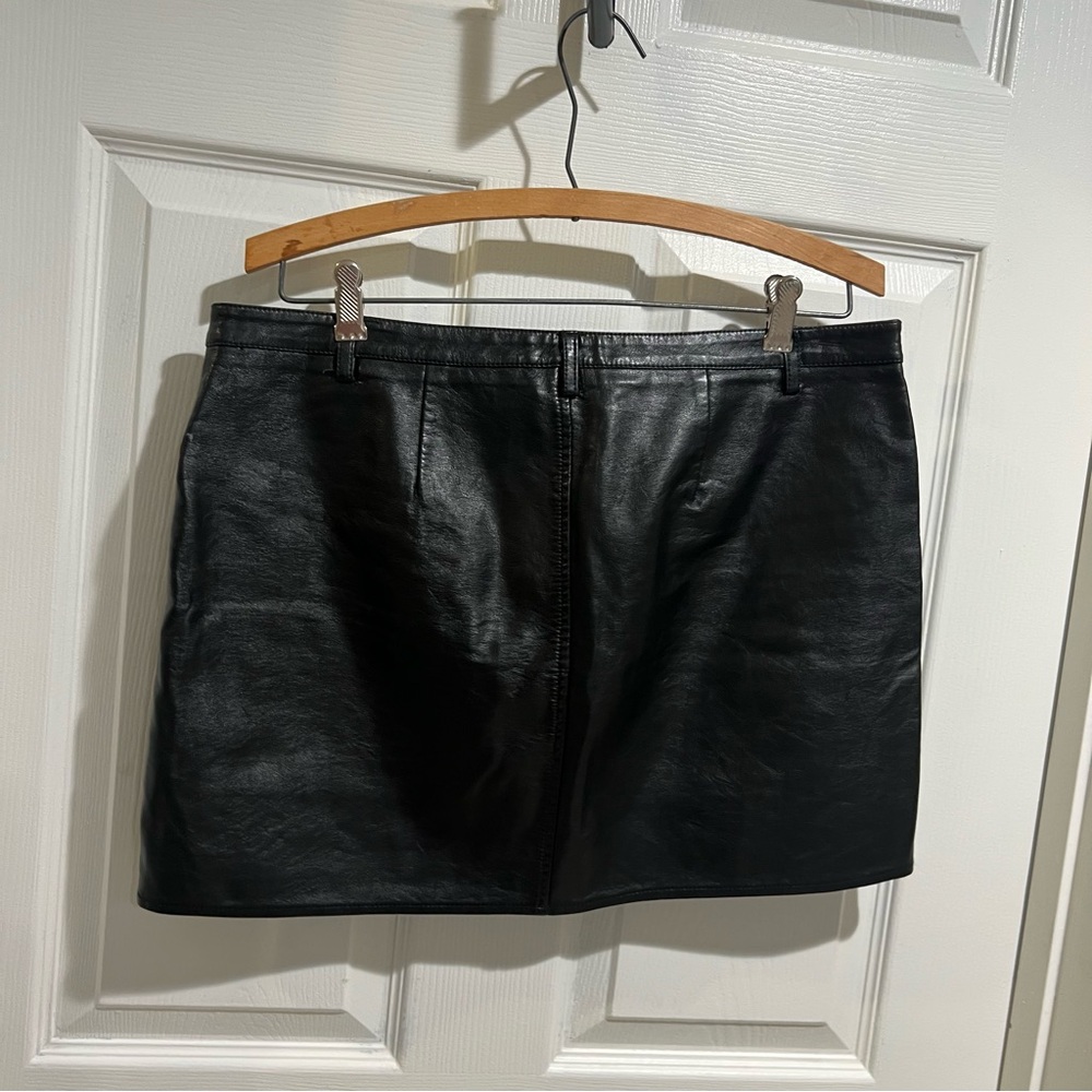 Altar’d State Black Faux Leather Skirt
